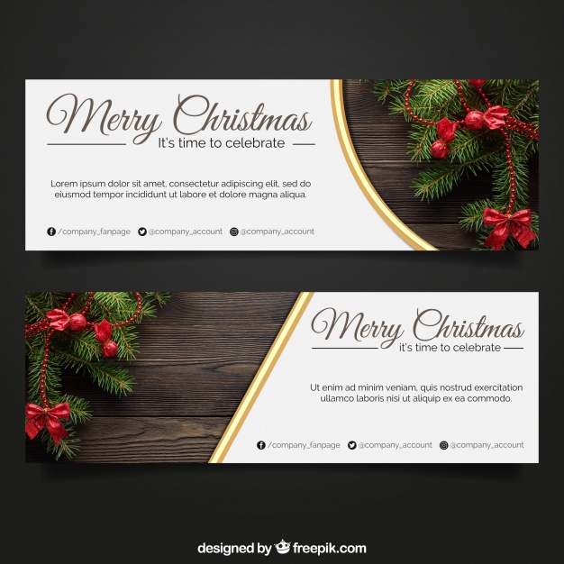 Banners With Photo Elements For Christmas