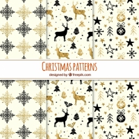 Collection Of Glittery Christmas Patterns