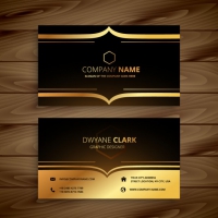 Luxury Business Card In Golden Style