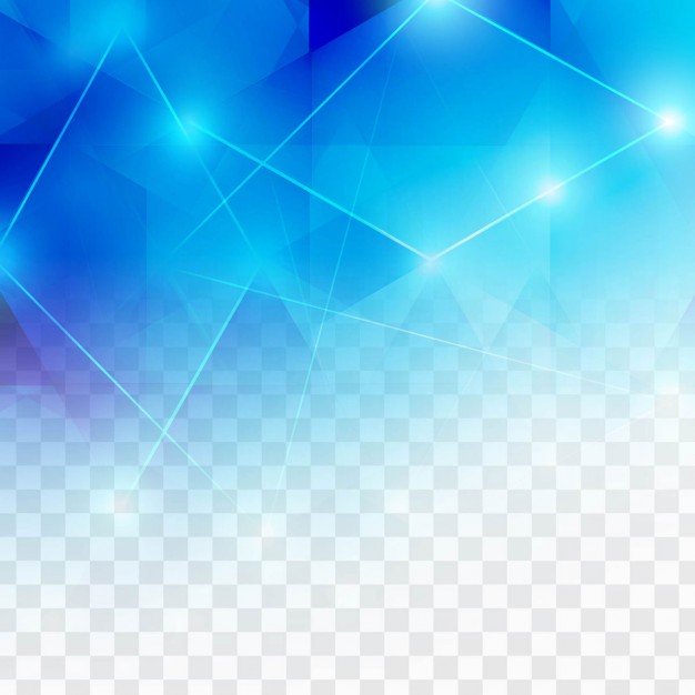 Polygonal Blue Background With Lights