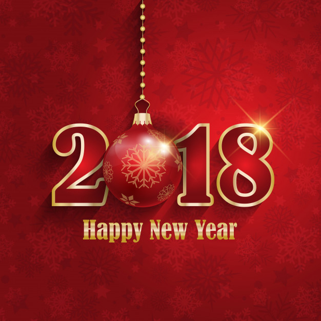 Happy New Year Bauble Background