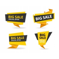 Yellow And Black Shopping Sale Banners