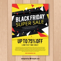 Black Friday Poster In Black And Yellow