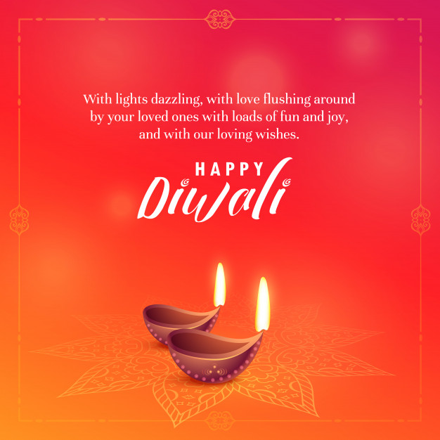 Beautiful Diwali Wishes Background Vector Design