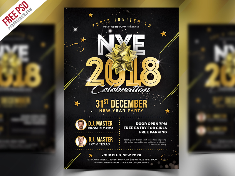 New Year 2018 Party Flyer 