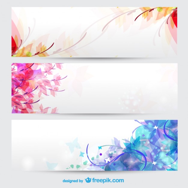 Floral Seasons Background Banners