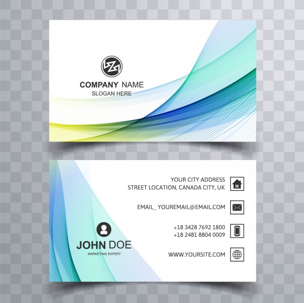 Modern Blue Corporate Business Card