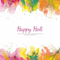 Holi Background With Watercolors 