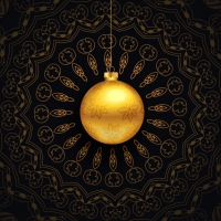 Luxury Christmas Greeting With Mandala Design