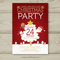 Christmas Poster With Classic Elements