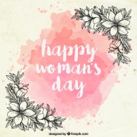 Watercolor Women's Day Background