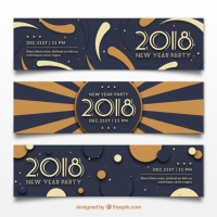 2018 New Year Party Banners