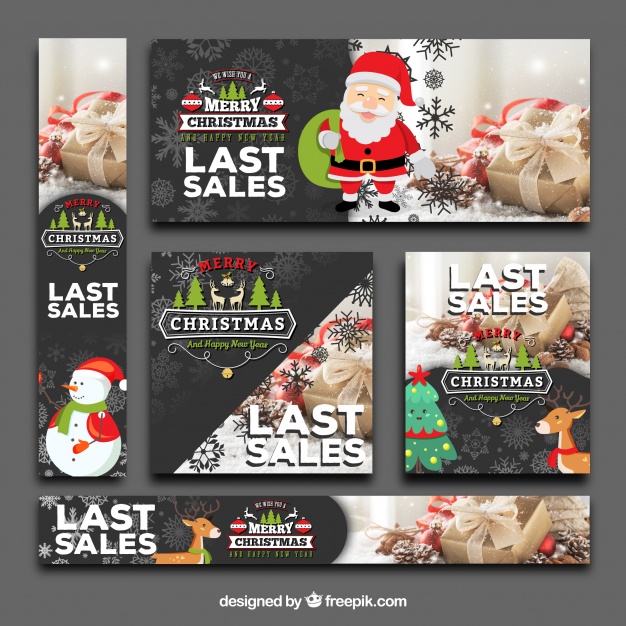 CutePack Of Christmas Sale Banners 