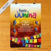 Colorful Festa Junina Celebration Poster