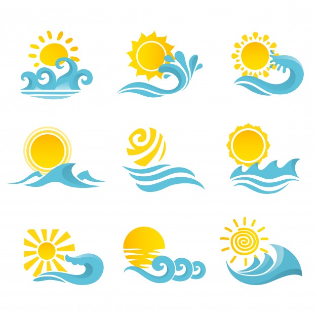Waves Flowing Water Sea Ocean Icons