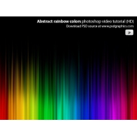 Abstract rainbow colors Photoshop video tutorial (HD)