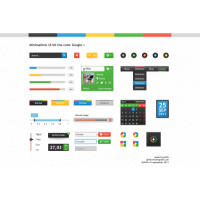 Minimalistic UI kit the color Google