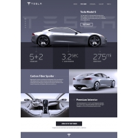 Tesla ?Model S? Promosite Concept (PSD Freebie)