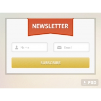 Free Newsletter Form Psd