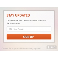 Free Signup Form Psd