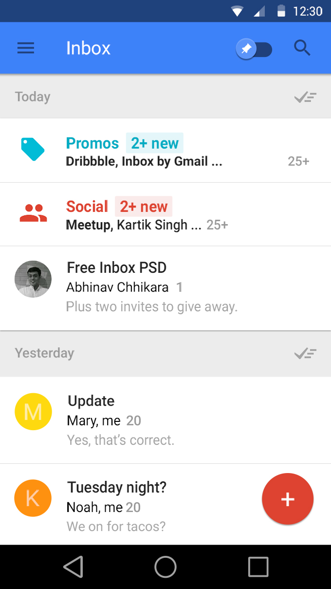 Free Google Inbox PSD + Invites!