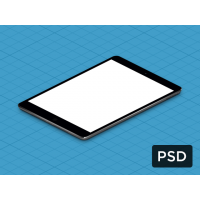 iPad Mini True Isometric PSD