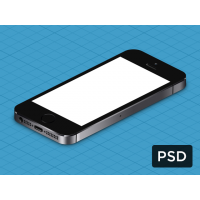 iPhone 5s True Isometric PSD