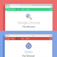 Flat Psd Browsers Set
