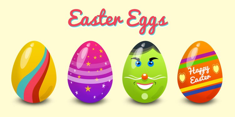 Easter Eggs Vector PSD
