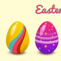 Easter Eggs Vector PSD