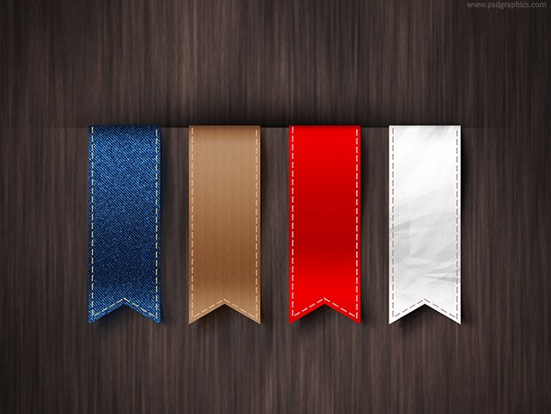 Vertical Ribbons Template (PSD)