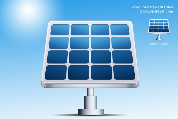 Solar Energy Vector Icon (PSD)