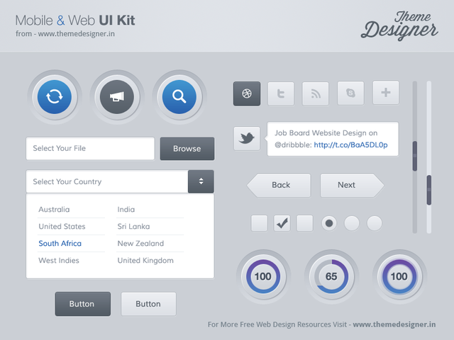 Mobile and Web UI Kitu