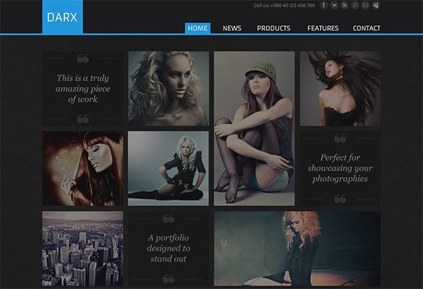 Darx Free Creative Portfolio PSD Template