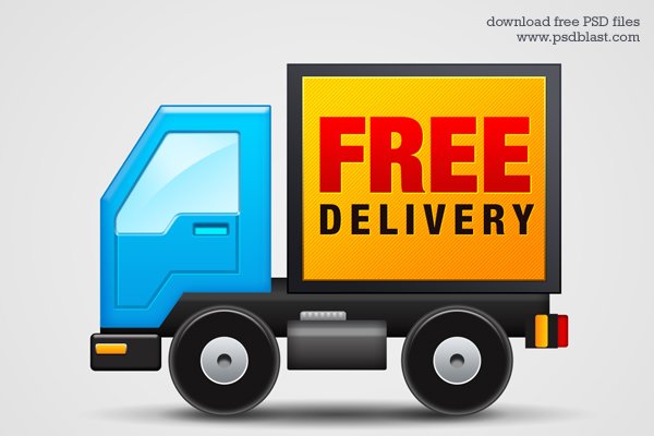 Free Delivery Icon (PSD)