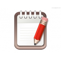 Notepad And Pencil Icon (PSD)