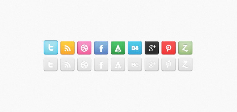 Revised Social Media Icon Set