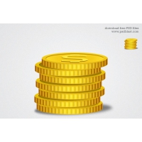 Gold Coin Icon, Financial Graphic