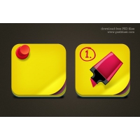 ree Download Sticky Note Icon PSD for Mac