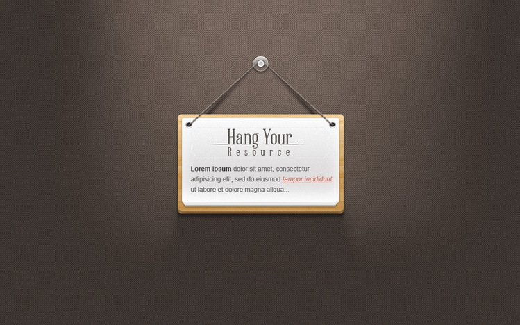 Hanging Note Sign Psd