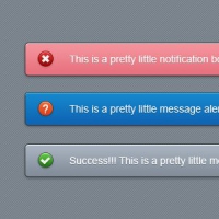 Pretty little notification boxes (PSD)
