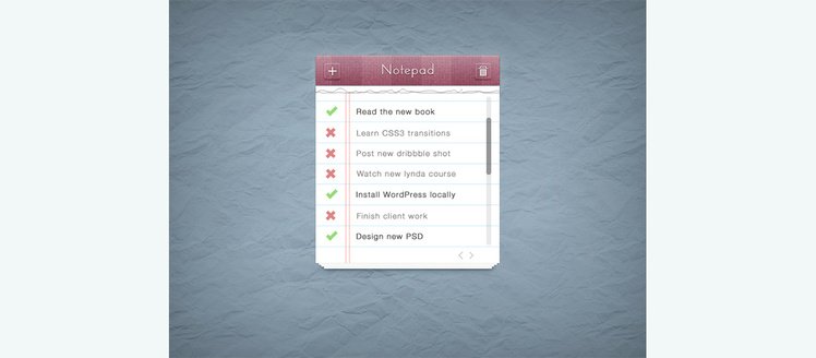 Ripped Paper Lined Notepad Checklist