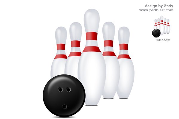 Bowling Icon PSD