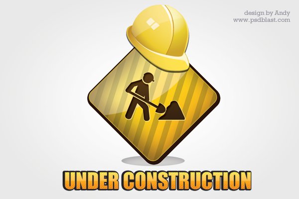 Under Construction Icon PSD