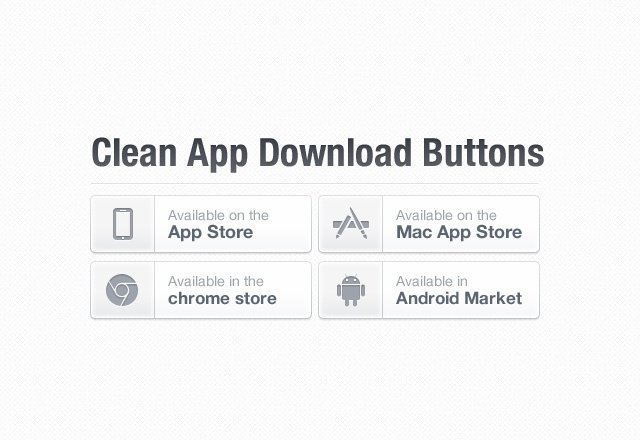 Clean App Download Buttons