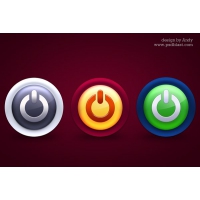 Glossy Colorful Power Icons