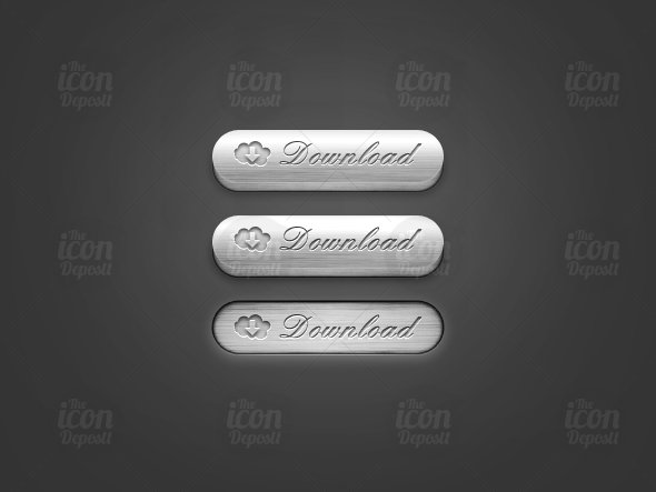 3D Metal Download Buttons