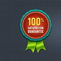 100% Satisfaction Guarantee Badge & Seal (PSD)