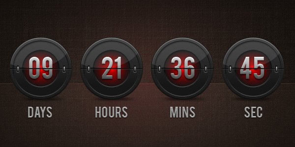 Flip Clock Countdown (PSD)
