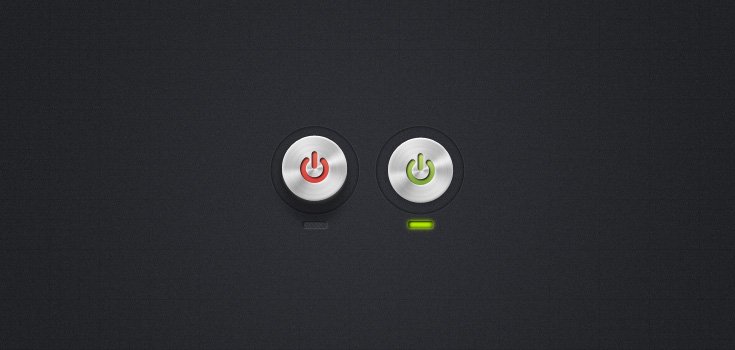 Circular Power Buttons (PSD)